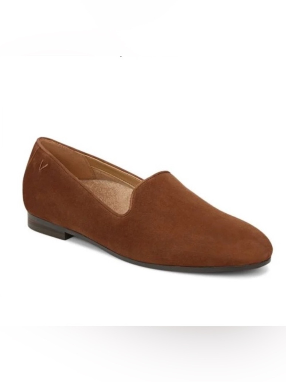 Vionic Willa II Womens Flat Loafers Size 9 W Brown Suede Slip On Shoes
